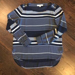 Fun mixed pattern blouse